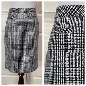 Talbots houndstooth plaid skirt